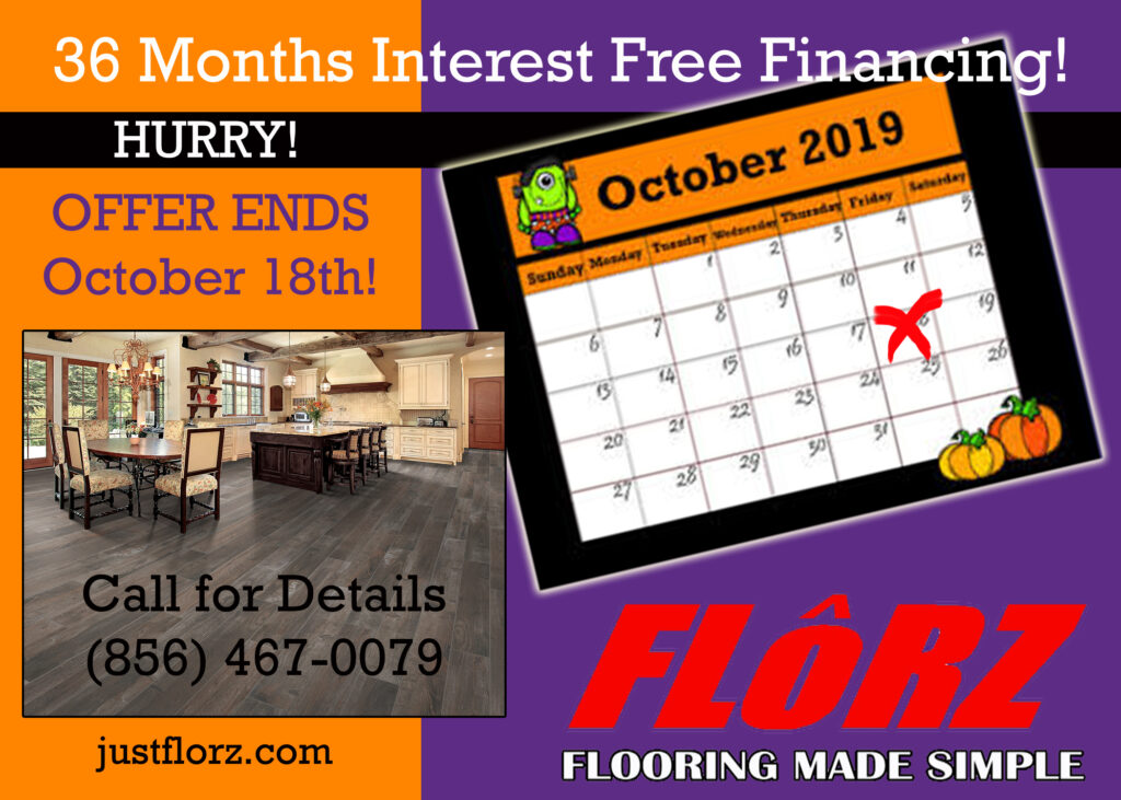 36 months interest free financing, carpet and flooring