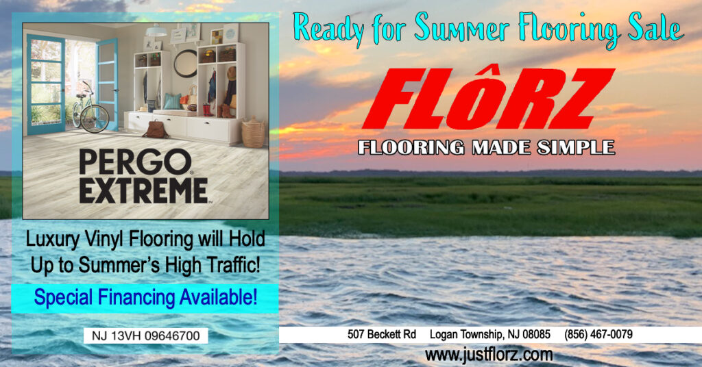 Summer flooring sale, flooring near me, flooring south jersey, luxury vinyl, carpet