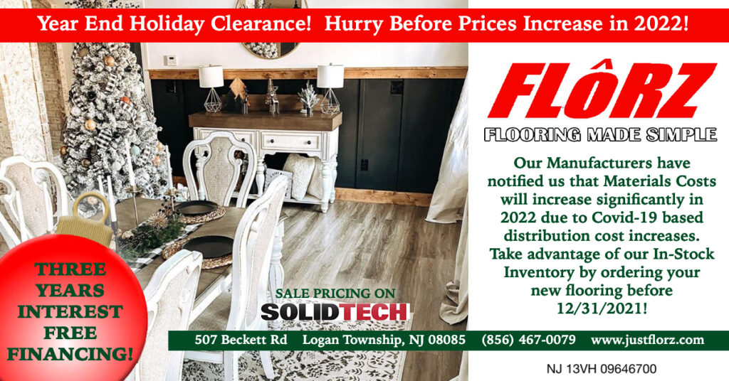 The Gift of Flooring, Flooring South Jersey, Delco Flooring, Year end clearance