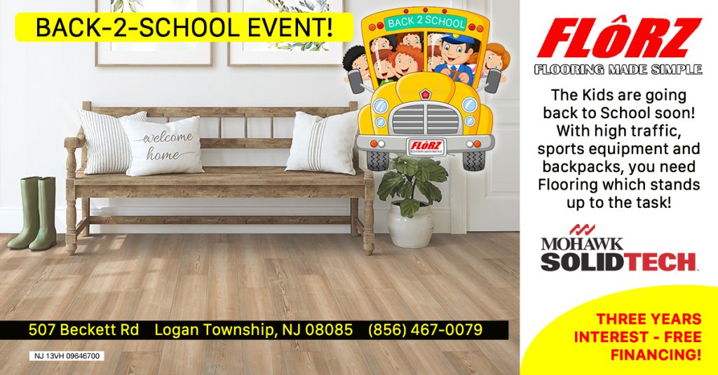 Mohawk Solid Tech Flooring, Flooring South Jersey, Back to School Event