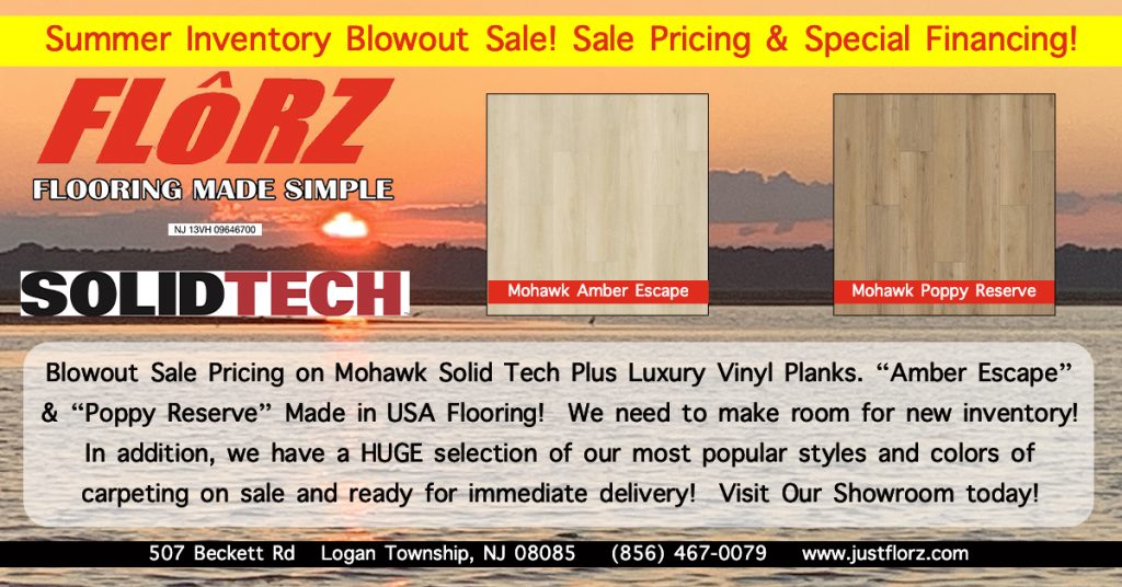 Summer Blowout Sale, Inventory Reduction Sale, Flooring South Jersey