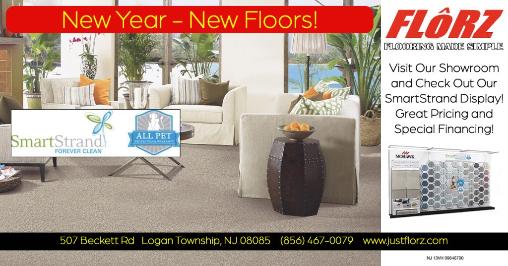 New Year New Floors, Flooring South Jersey, Flooring Delco, SmartStrand Carpet