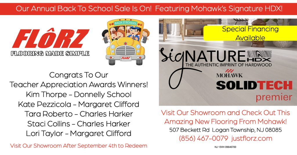 Back 2 School, Flooring South Jersey, Teacher Appreciation