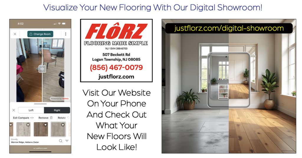 Digital Showroom, Visualize your new floors, flooring made simple, flooring south jersey