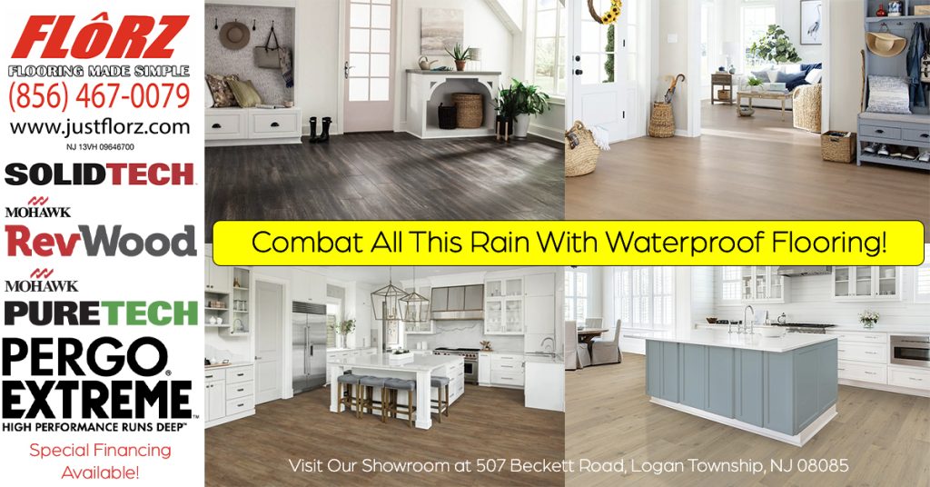 Waterproof flooring, waterproof vinyl, waterproof Laminate, flooring south jersey, flooring made simple