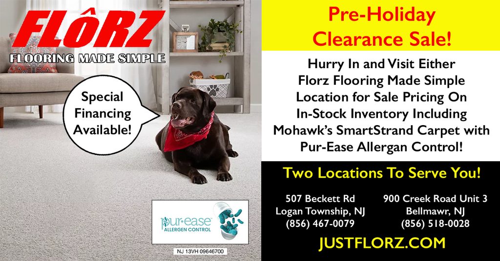 Mohawk Pur-Ease carpet, SmartStrand carpet South Jersey, allergen protection carpet, carpet sale Logan Township NJ, carpet store Bellmawr NJ, pre-holiday flooring sale, Mohawk carpet installation.